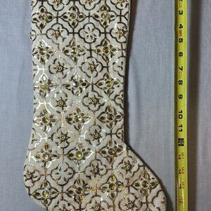 beautiful beaded Christmas stocking